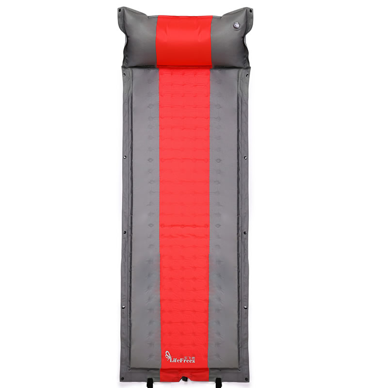 乐飞思 户外露营睡垫 帐篷防潮垫 自动充气垫 午休垫 红拼灰加厚加宽3CM 5CM 可选