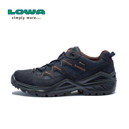 LOWA春夏户外防水登山徒步鞋SIRKOS EVO GTX男式低帮鞋 L310805  藏青色/棕色	 80077