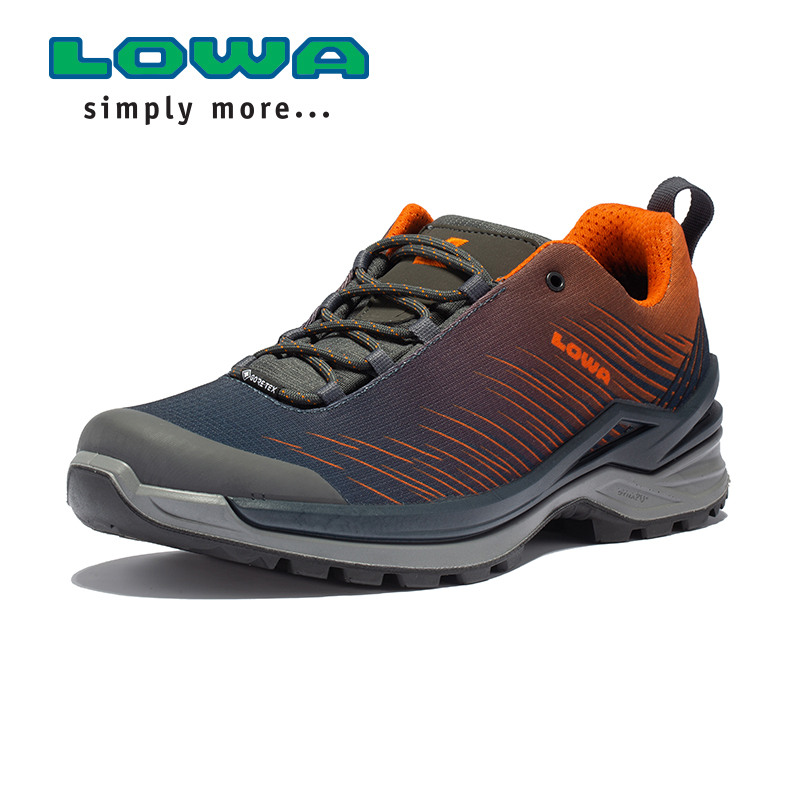 LOWA越野跑鞋春夏新品ZIRROX GTX男式低帮防水透气运动鞋L310516 藏青色/橙色  81274