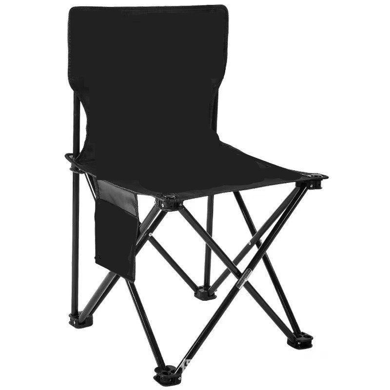 户外露营折叠椅多功能钓鱼椅便携式沙滩椅送收纳袋T03 炭黑   81429