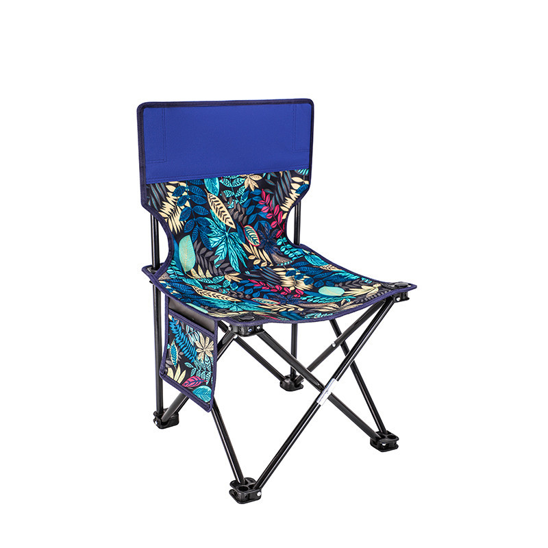 户外露营折叠椅多功能钓鱼椅便携式沙滩椅送收纳袋T03  枫叶蓝 81429