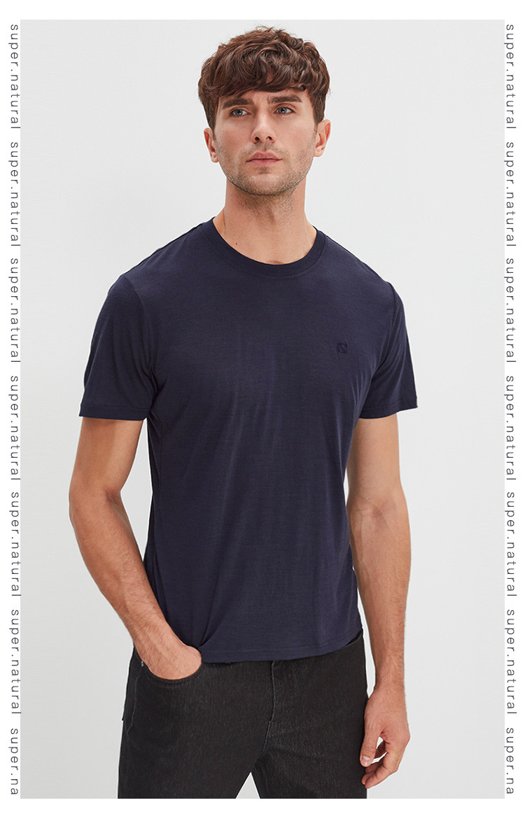 naturallyinspired天赋灵感瑞典时尚品牌澳洲美丽诺羊毛男式短袖t恤